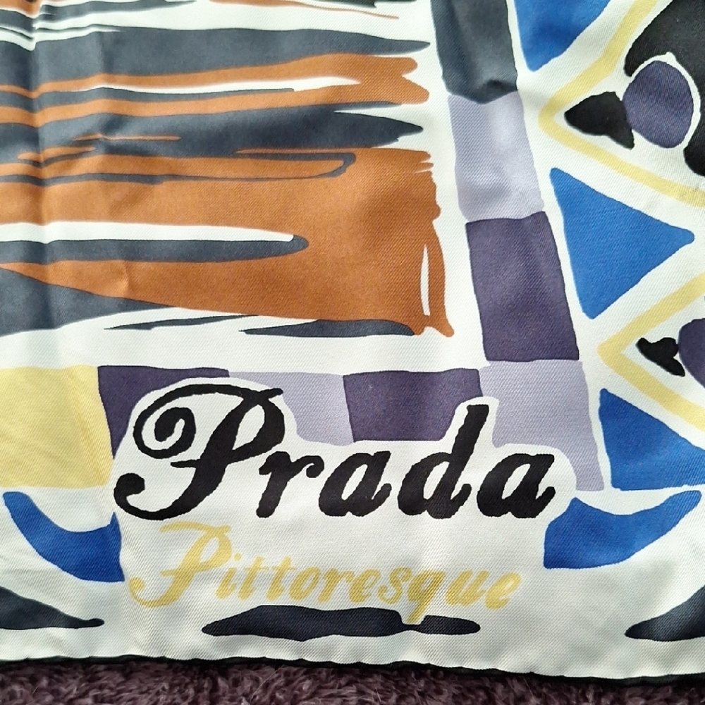 Prada Colorful Patterned Scarf